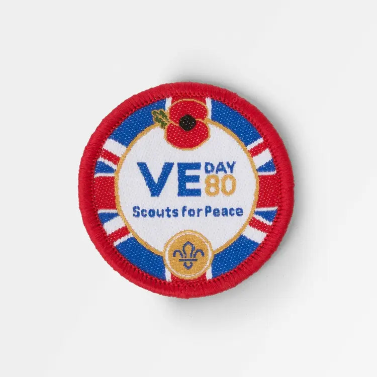 Poppy & Scouts VE Day 80 Occasional Uniform Badge