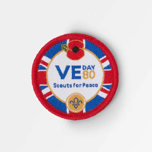 Poppy & Scouts VE Day 80 Occasional Uniform Badge